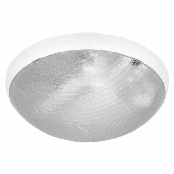 LENA Außenwandleuchte Kunststoff weiß schlagfestes Glas klar für E27