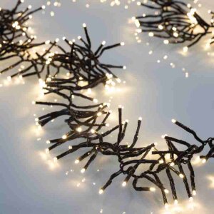 LED Clusterlightkette 384 warmweiße LED Blink-/Lauflicht 2,3m