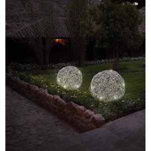 Drahtball mit innenliegender LED-Minilichterkette 100 LEDs Ø=40cm