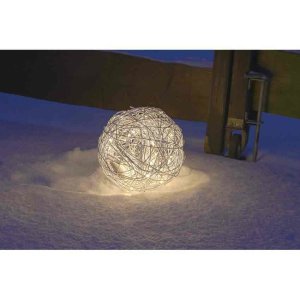 Drahtball mit innenliegender LED-Minilichterkette 50 LEDs Ø=30cm