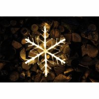 Acryl-Silhouette Schneeflocke 24 warmweiße LEDs, Ø=420mm
