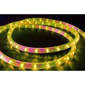 LED Lichtschlauch 2m gelb 36 LEDs/m 2,4W/m 230V anschlußfertig