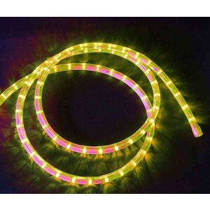 LED Lichtschlauch 34m gelb 36 LEDs/m 2,4W/m 230V anschlußfertig