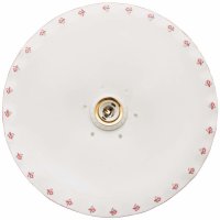 Ceramiche Borso Pendelleuchte Keramik weiß mit rosa Blumenmuster