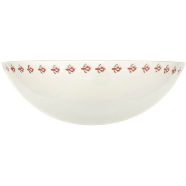 Ceramiche Borso Wandleuchte Keramik weiß glänzend Blumenmuster