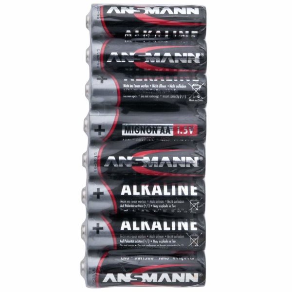 8 Stück Batterien Alkaline, Mignon, AA, LR6 1,5V ANSMANN