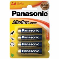 4 Stück Panasonic Batterien Alkaline Plus, Mignon, AA, LR6 1,5V 
