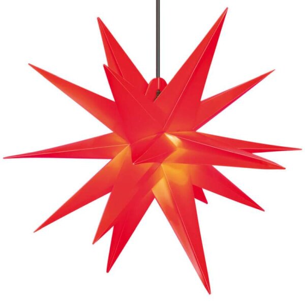 Weihnachtsstern 18 Zacken Kunststoff rot D=55cm Sterntaler Außenstern