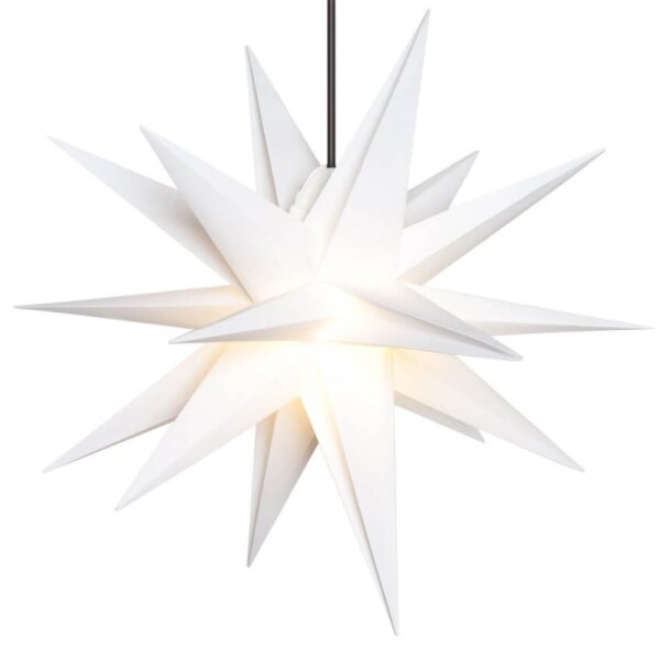 Weihnachtsstern 18 Zacken Kunststoff weiss D=55cm Sterntaler