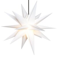 Weihnachtsstern 18 Zacken Kunststoff weiss D=55cm Sterntaler