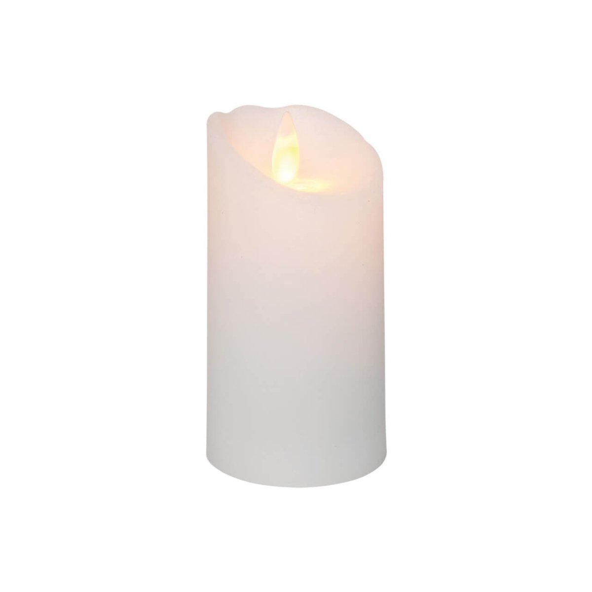 LED-Echtwachskerze GLOW weiss 1 orange LED, H=105
