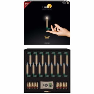 Krinner kabellose LED-Kerzen LUMIX Superlight Mini cashmerefarben Basis-Set
