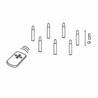 Krinner kabellose LED-Kerzen LUMIX Superlight Mini cashmerefarben Basis-Set
