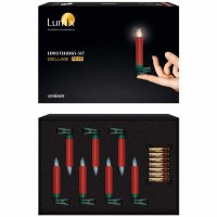 Krinner kabellose LED Kerzen LUMIX Superlight MINI rot Erweiterungs-Set