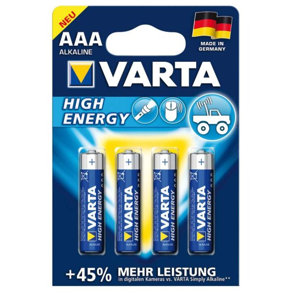 Varta HIGH ENERGY Batterie Micro AAA 4er