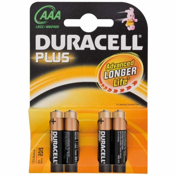 Duracell Plus Power Batterie Micro AAA 4er