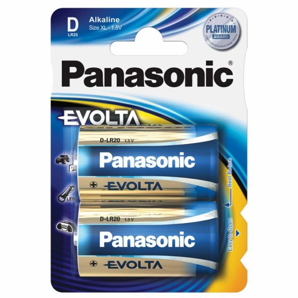 Panasonic Alkaline Evolta Batterie Mono D 2er