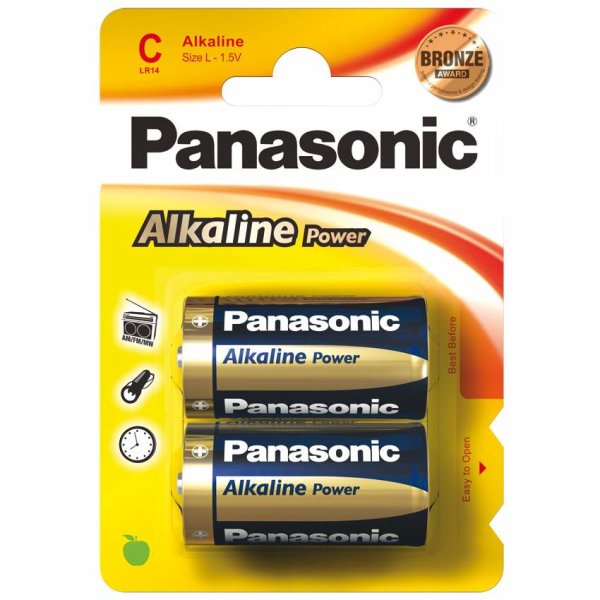 Panasonic Alkaline Power Batterie Baby C 2er