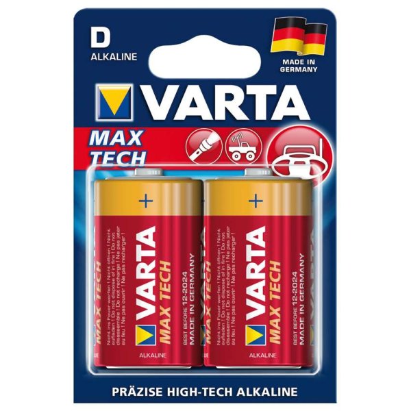 Varta MAX TECH Batterie Mono D 2er