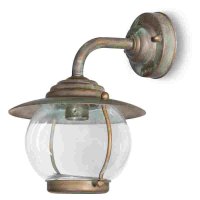 Moretti Luce Außen Wandleuchte Betulle Altmessing Glas