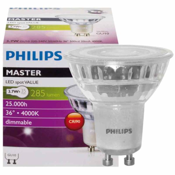 Philips MASTER LEDSpot Value GU10 3,7W 285lm 4000K neutralweiß 36°