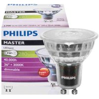 Philips GU10 MASTER LEDspot Ra=90 3,9W 36° 280lm 3000K warmweiß