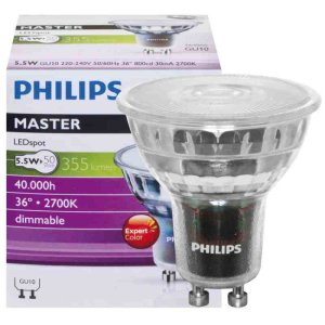 Philips MASTER LEDSpot GU10 Ra=90 5,5W Flood 355 lm...