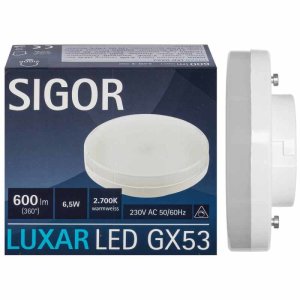 LED GX53 6,5W 600lm 2700K Dimmbar Sigor Luxar