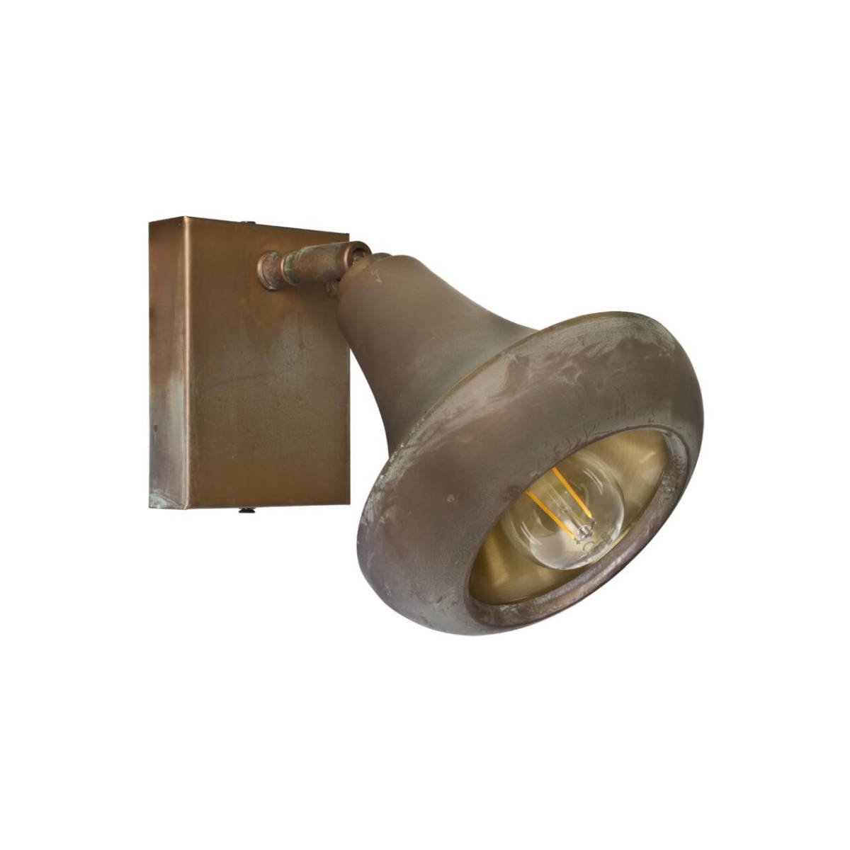 Moretti Luce Wandstrahler Sinos 3281 Altmessing patiniert