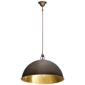 Pendelleuchte Moretti Luce Circle Messing gebürstet braun