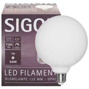 Sigor Dimmbare LED Globelampe E27 7W matt 806lm 2700K...