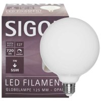 Sigor Dimmbare LED Globelampe E27 7W matt 806lm 2700K Ø=125mm