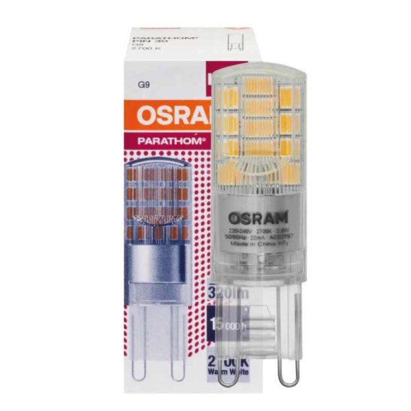 Osram G9 LED Lampe PARATHOM PIN 240V 2,6W 320lm ersetzt 30W Halogen