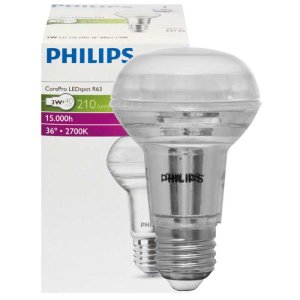 LED-Reflektorlampe R63, E27 COREPRO 3W 210lm 2700K Philips