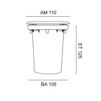 Bodeneinbauleuchte für 1 x GU10 bis 35W schwenkbar IP68