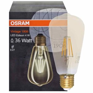 Osram Vintage 1906 LED Filament-Lampe Edison-Form gold...