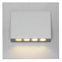 LED Wandeinbauleuchte NAVI Aluminium 230V 3000K 24lm