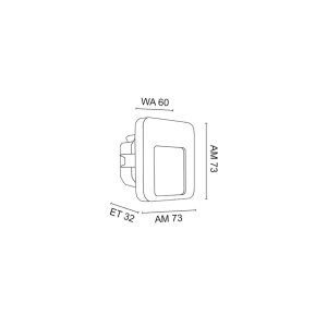 LED Wand- und Treppeneinbauleuchte MOZA Aluminium 3100K 13lm