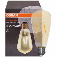 Osram Vintage 1906 LED Filament-Lampe Edison-Form gold E27 2,5W 225 lm