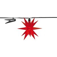Sterntaler LED Sternenlichterkette 9 rote Sterne LEDs warmweiß