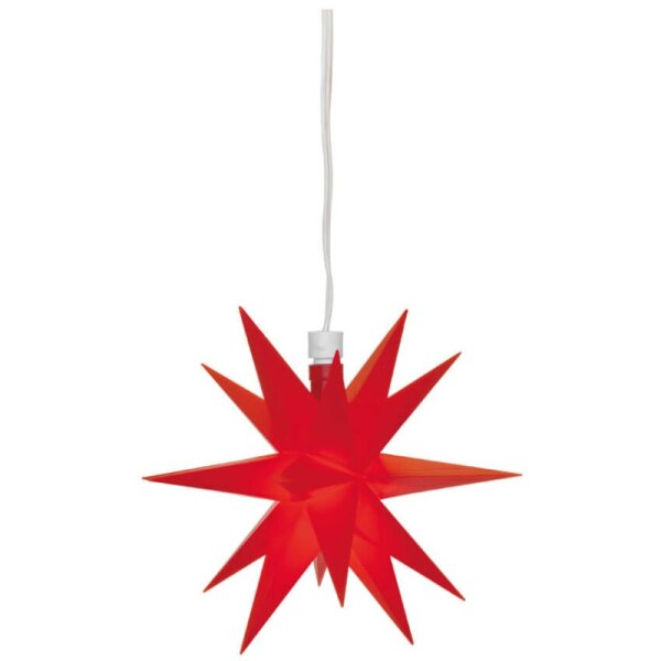 Sterntaler LED-Weihnachtsstern rot mit 1 LED Ø=12cm Batteriebetrieb