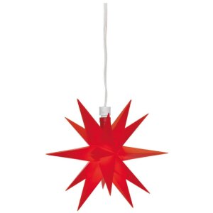 Sterntaler LED-Weihnachtsstern rot mit 1 LED Ø=12cm Batteriebetrieb