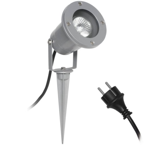 Gartenstrahler mit Erdspie Au enstrahler silber IP68 G