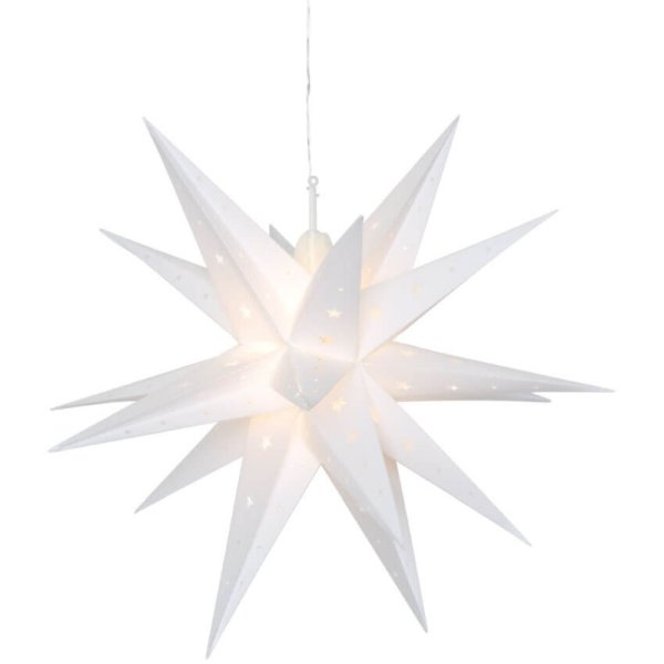 LED Weihnachtsstern Vectra 3D mit 12 warmweißen LEDs weiß