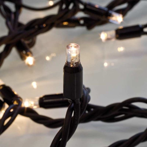 WingLinks schwarze Premium LED-Minilichterkette 100 LEDs 2700K L=10m