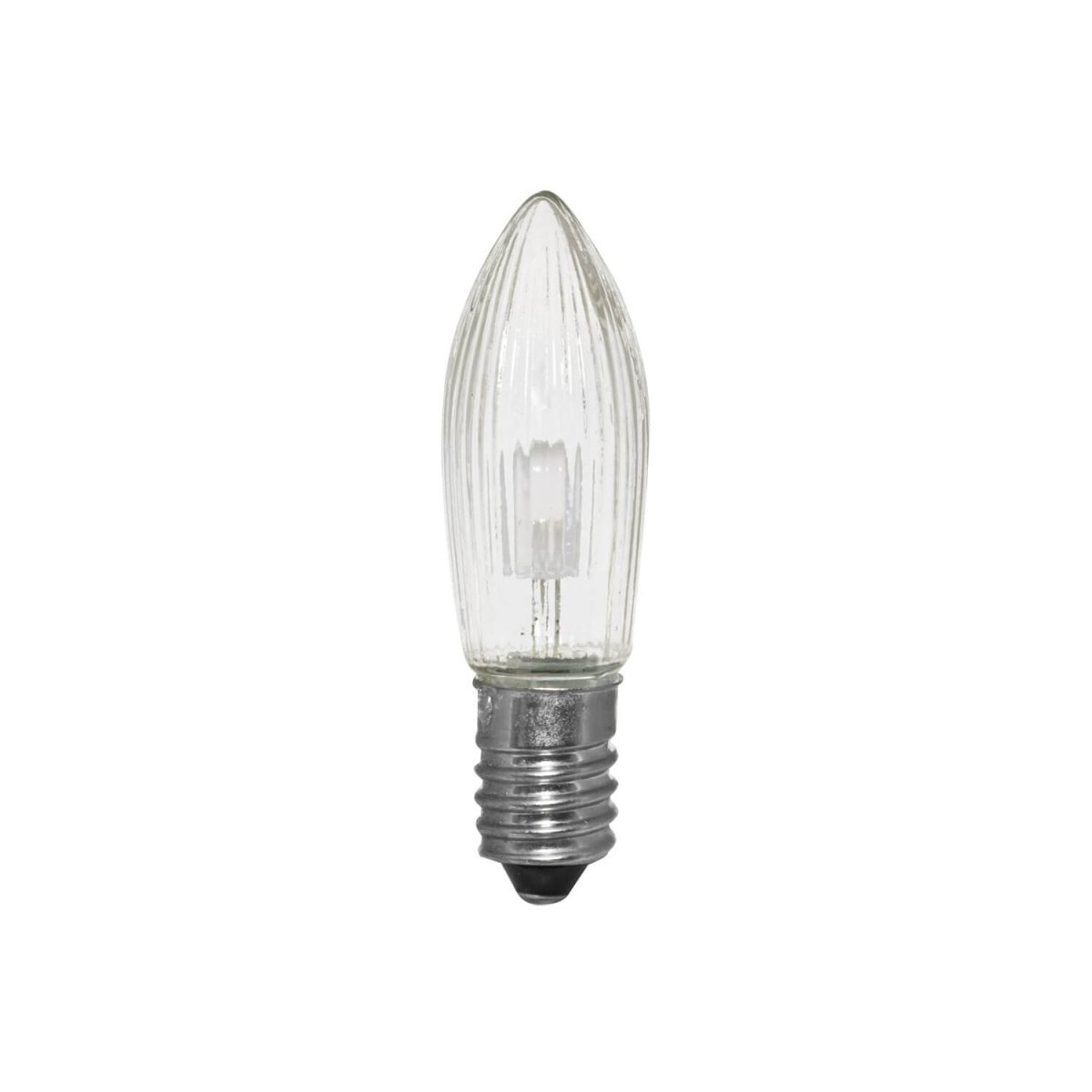 LED Ersatzkerze Topkerze E10 8-34V 0,3W klar 10er-Set
