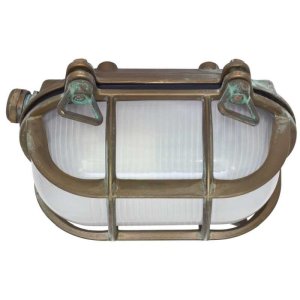 Moretti Luce Tortuga Schiffsleuchte oval Altmessing...
