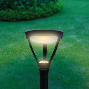 Solar Wegeleuchte Pollerleuchte schwarz 1 LED 3000K
