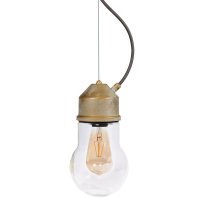 Moretti Luce Darsili Pendelleuchte Altmessing patiniert Glas klar