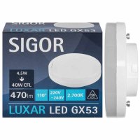 LED GX53 4,5W 470lm 2700K Sigor Luxar Reflektorlampe